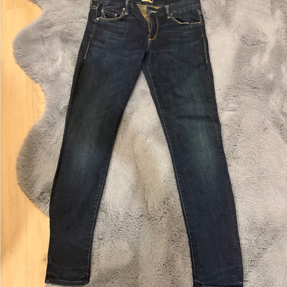 MOTHER Dark Blue Skinny Jeans